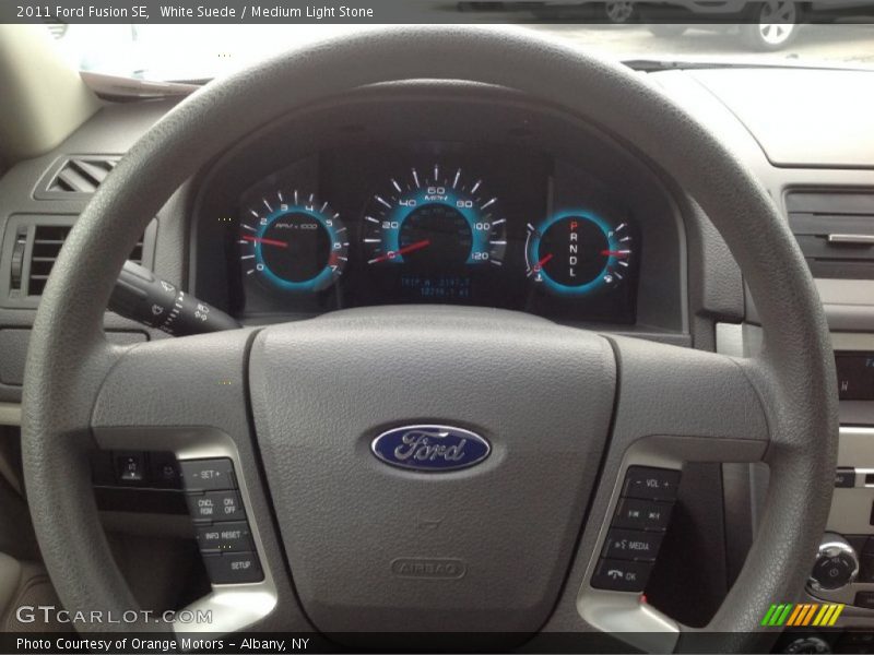 White Suede / Medium Light Stone 2011 Ford Fusion SE