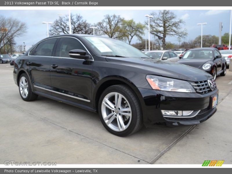 Black / Cornsilk Beige 2013 Volkswagen Passat TDI SE