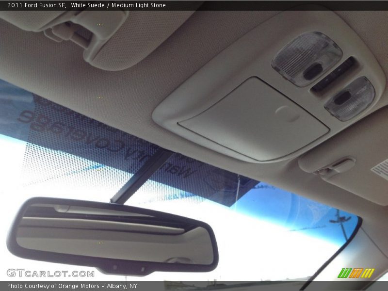 White Suede / Medium Light Stone 2011 Ford Fusion SE