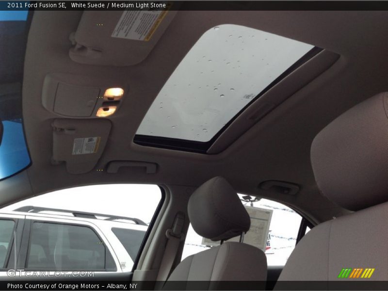 White Suede / Medium Light Stone 2011 Ford Fusion SE