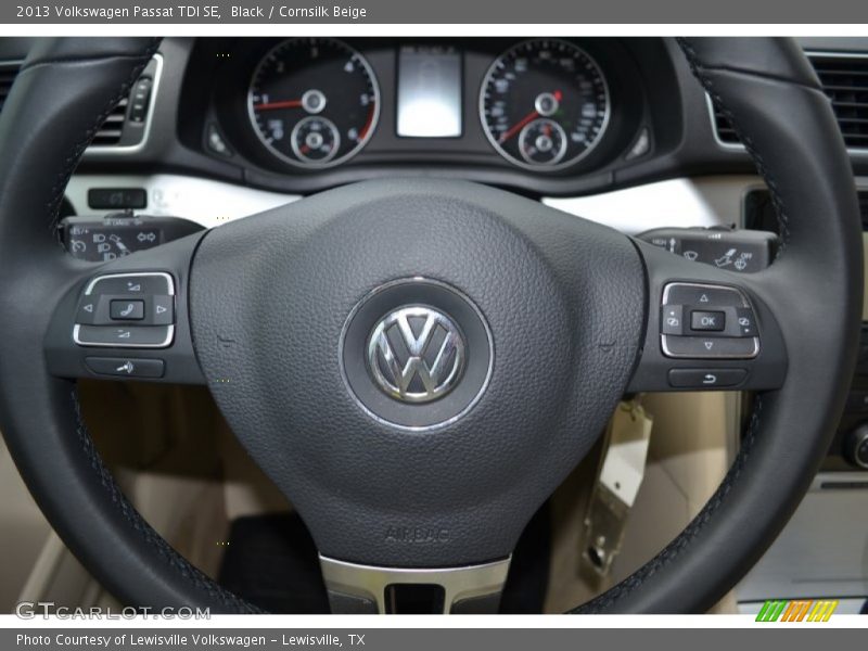 Black / Cornsilk Beige 2013 Volkswagen Passat TDI SE