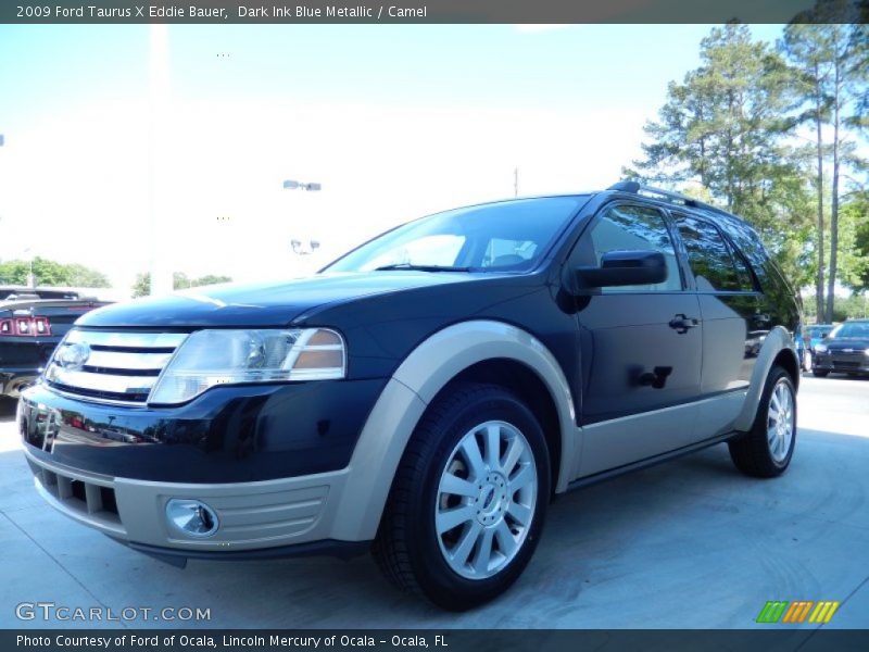 Dark Ink Blue Metallic / Camel 2009 Ford Taurus X Eddie Bauer