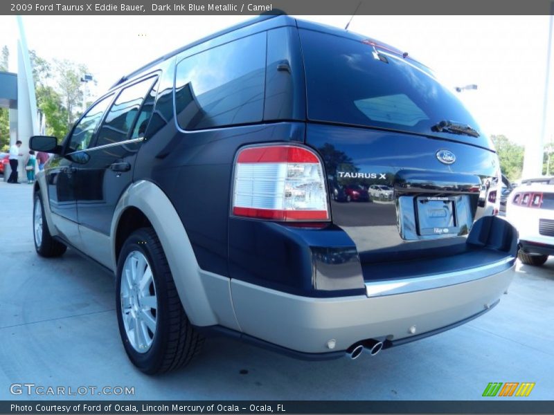 Dark Ink Blue Metallic / Camel 2009 Ford Taurus X Eddie Bauer