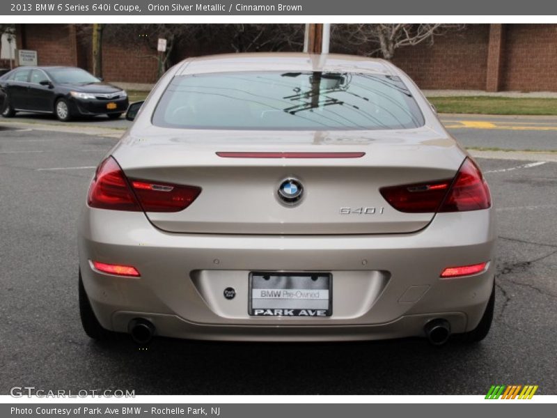 Orion Silver Metallic / Cinnamon Brown 2013 BMW 6 Series 640i Coupe