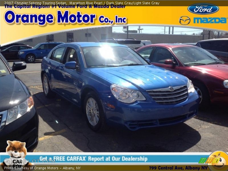 Marathon Blue Pearl / Dark Slate Gray/Light Slate Gray 2007 Chrysler Sebring Touring Sedan