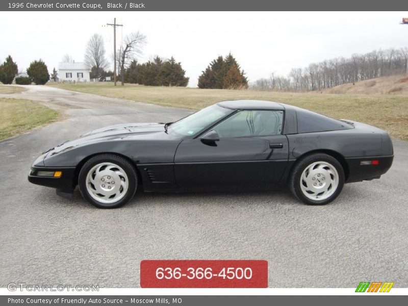 Black / Black 1996 Chevrolet Corvette Coupe