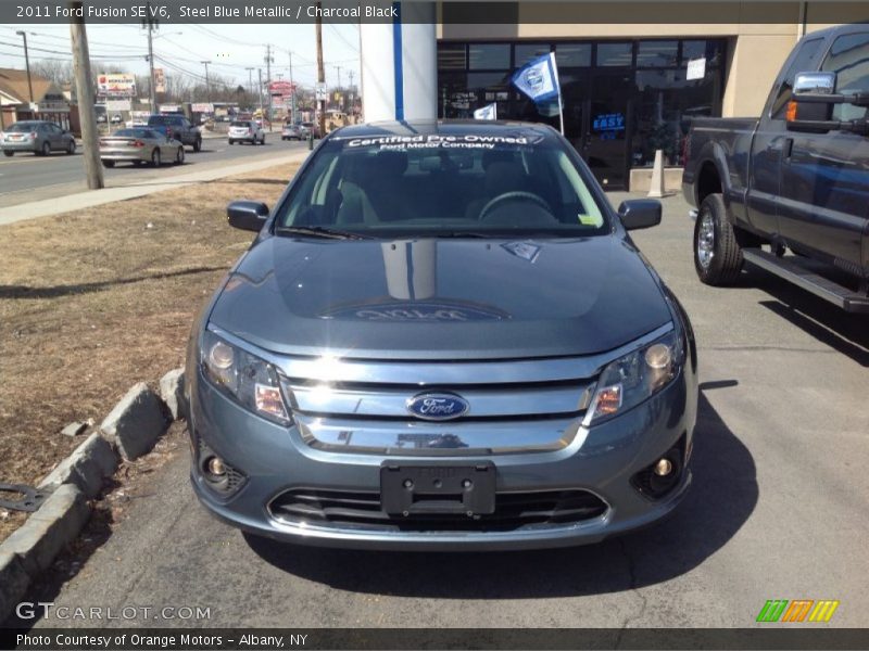 Steel Blue Metallic / Charcoal Black 2011 Ford Fusion SE V6
