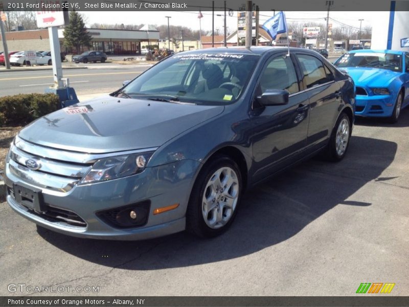 Steel Blue Metallic / Charcoal Black 2011 Ford Fusion SE V6