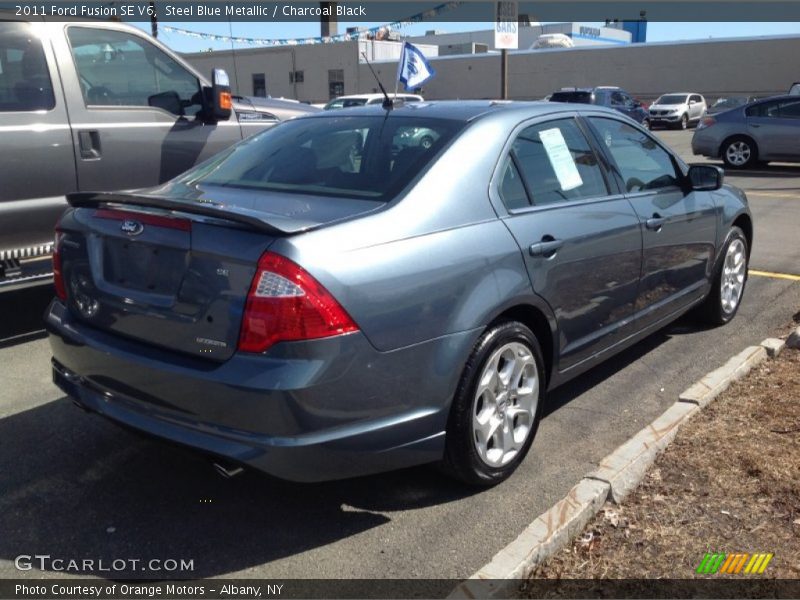 Steel Blue Metallic / Charcoal Black 2011 Ford Fusion SE V6