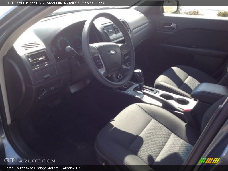 Steel Blue Metallic / Charcoal Black 2011 Ford Fusion SE V6