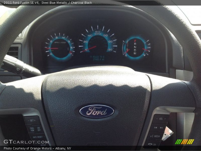 Steel Blue Metallic / Charcoal Black 2011 Ford Fusion SE V6