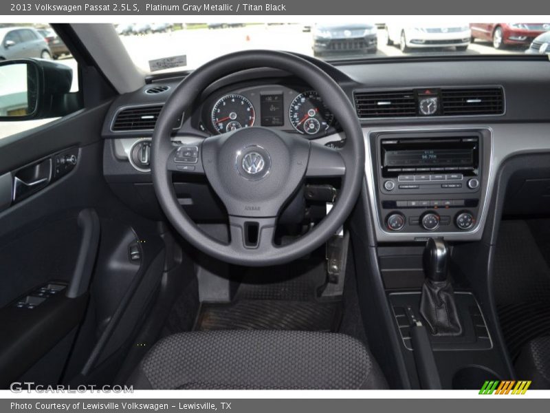 Platinum Gray Metallic / Titan Black 2013 Volkswagen Passat 2.5L S