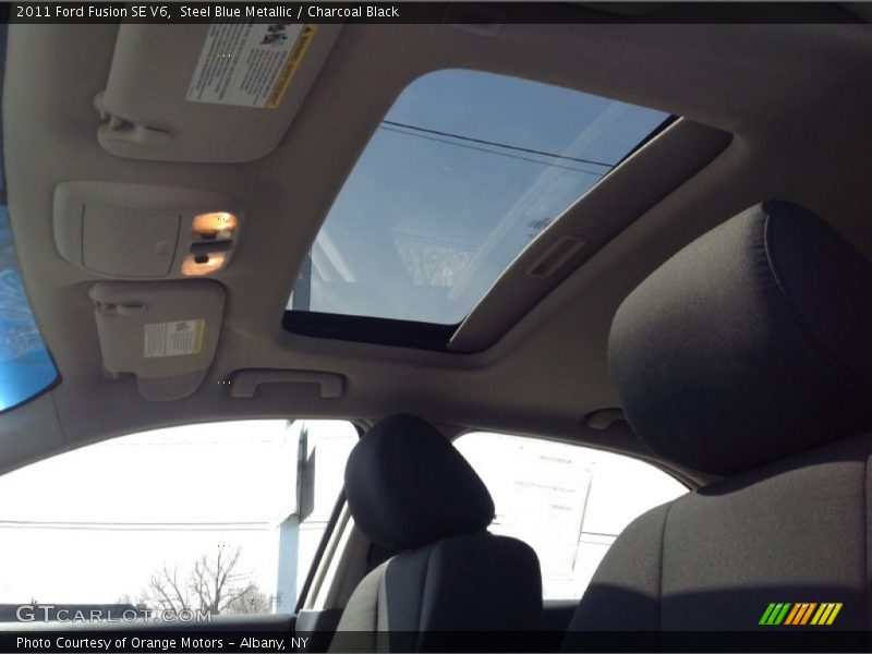 Steel Blue Metallic / Charcoal Black 2011 Ford Fusion SE V6