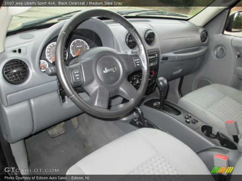 Black Clearcoat / Medium Slate Gray 2007 Jeep Liberty Sport 4x4