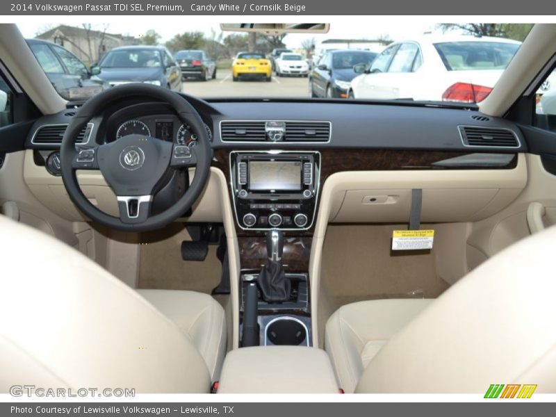 Candy White / Cornsilk Beige 2014 Volkswagen Passat TDI SEL Premium