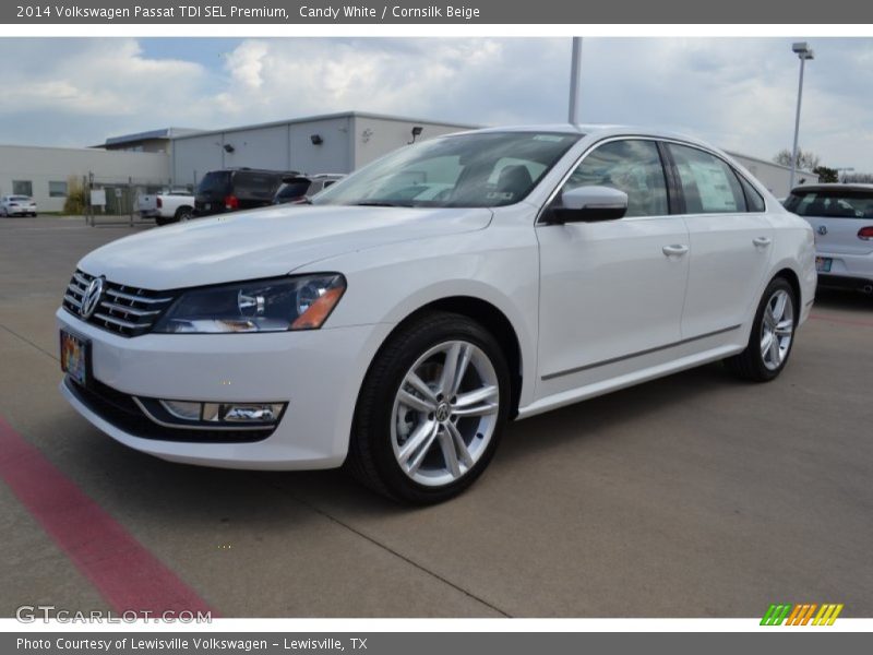 Candy White / Cornsilk Beige 2014 Volkswagen Passat TDI SEL Premium