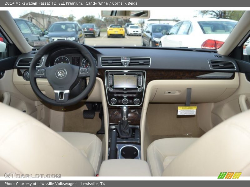Candy White / Cornsilk Beige 2014 Volkswagen Passat TDI SEL Premium