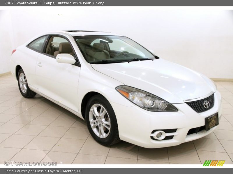 Blizzard White Pearl / Ivory 2007 Toyota Solara SE Coupe