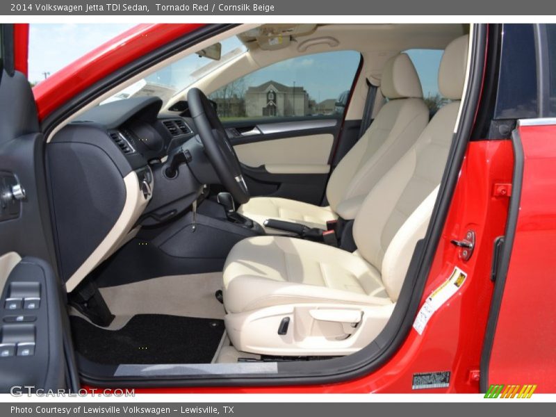 Tornado Red / Cornsilk Beige 2014 Volkswagen Jetta TDI Sedan