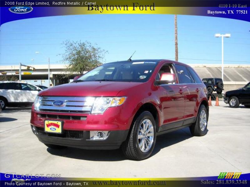 Redfire Metallic / Camel 2008 Ford Edge Limited