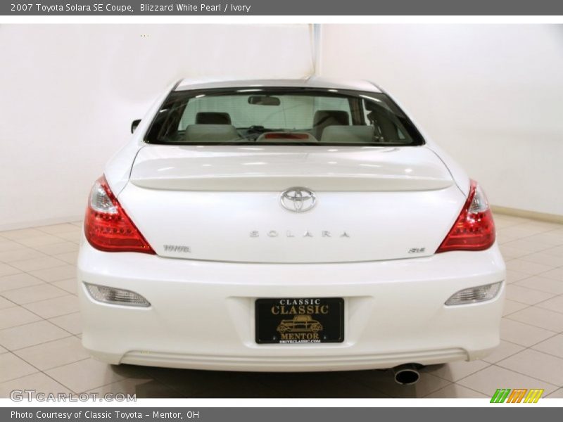 Blizzard White Pearl / Ivory 2007 Toyota Solara SE Coupe