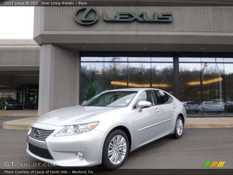 Silver Lining Metallic / Black 2013 Lexus ES 350