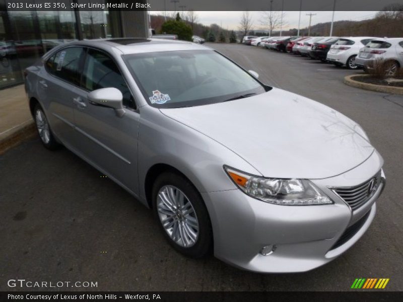 Silver Lining Metallic / Black 2013 Lexus ES 350