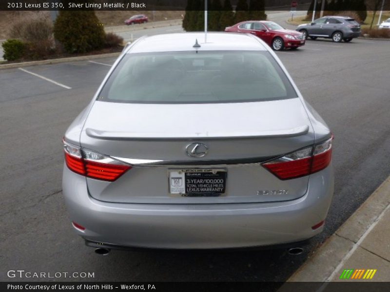 Silver Lining Metallic / Black 2013 Lexus ES 350