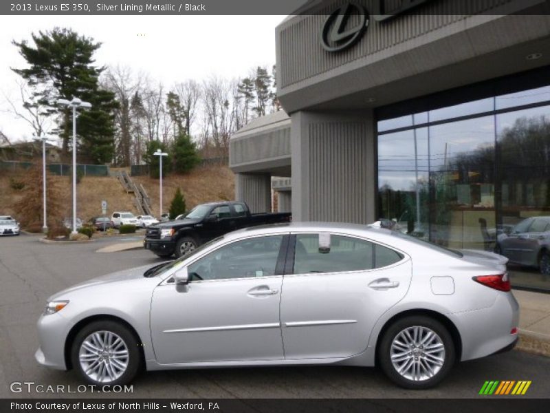 Silver Lining Metallic / Black 2013 Lexus ES 350