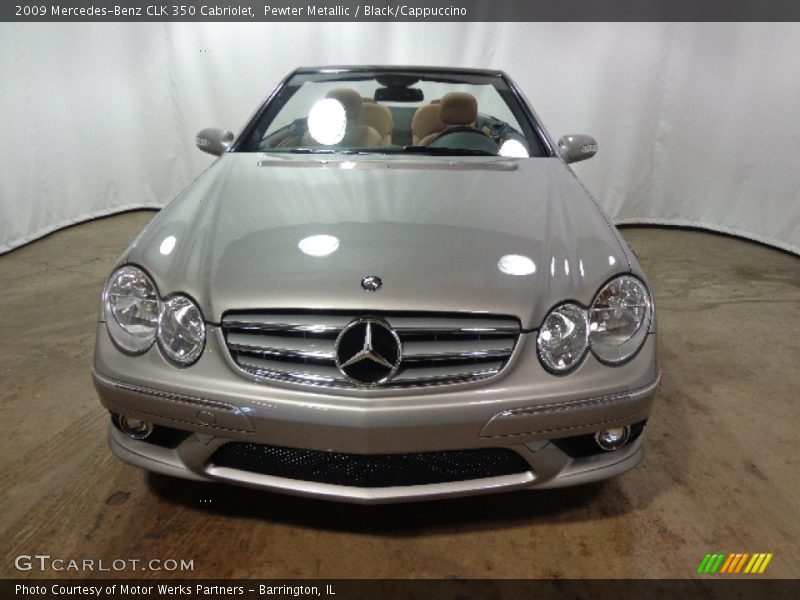 Pewter Metallic / Black/Cappuccino 2009 Mercedes-Benz CLK 350 Cabriolet