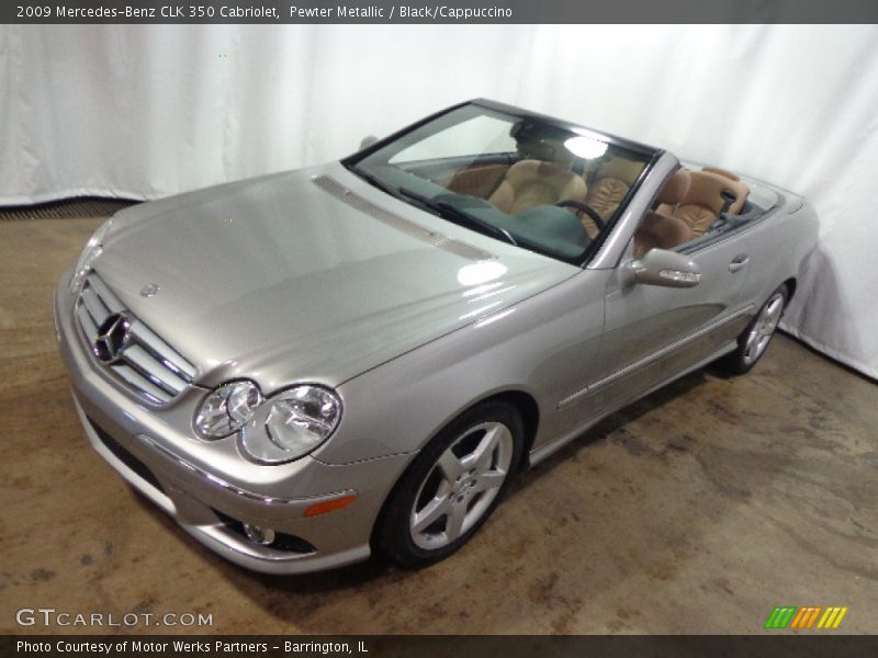 Pewter Metallic / Black/Cappuccino 2009 Mercedes-Benz CLK 350 Cabriolet