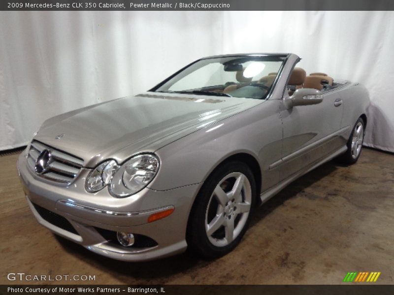 Pewter Metallic / Black/Cappuccino 2009 Mercedes-Benz CLK 350 Cabriolet