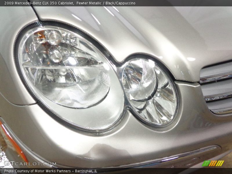 Pewter Metallic / Black/Cappuccino 2009 Mercedes-Benz CLK 350 Cabriolet
