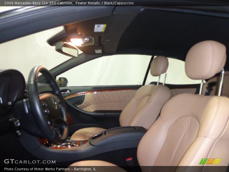 Pewter Metallic / Black/Cappuccino 2009 Mercedes-Benz CLK 350 Cabriolet
