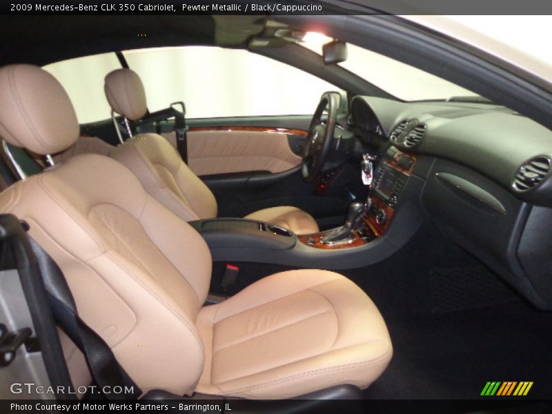 Pewter Metallic / Black/Cappuccino 2009 Mercedes-Benz CLK 350 Cabriolet
