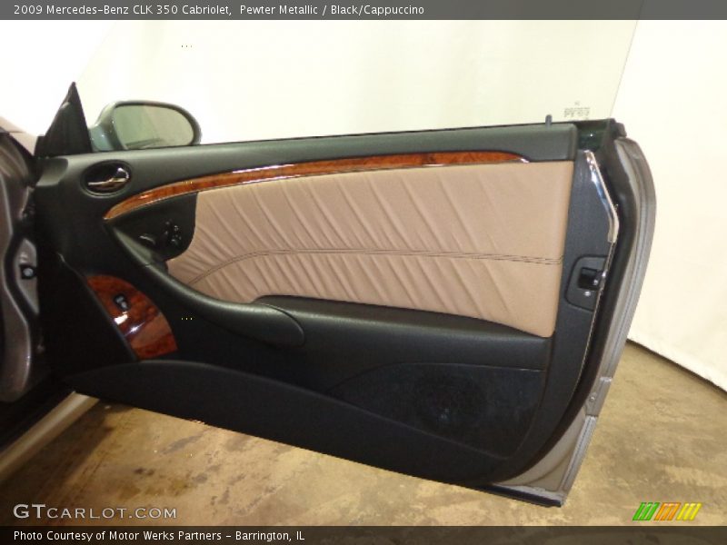 Pewter Metallic / Black/Cappuccino 2009 Mercedes-Benz CLK 350 Cabriolet