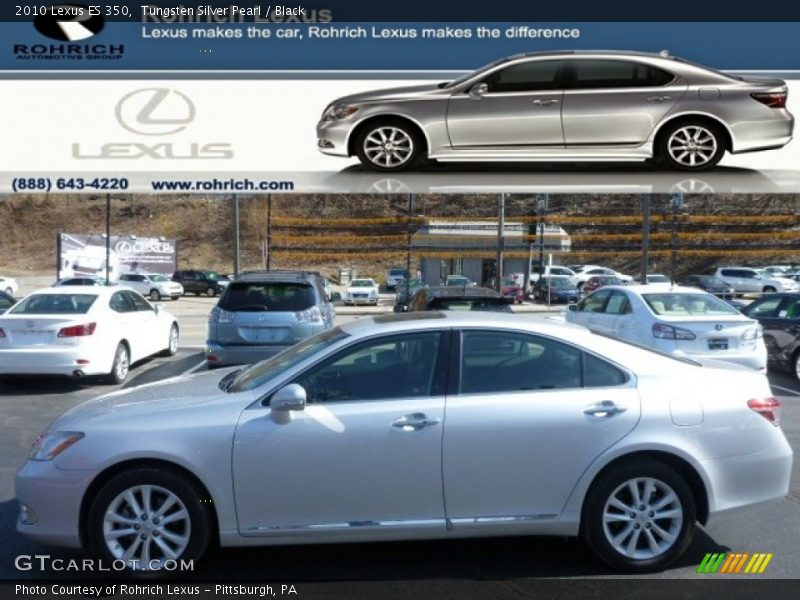 Tungsten Silver Pearl / Black 2010 Lexus ES 350