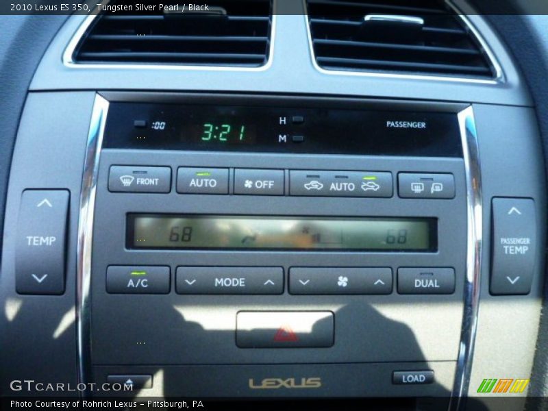 Tungsten Silver Pearl / Black 2010 Lexus ES 350