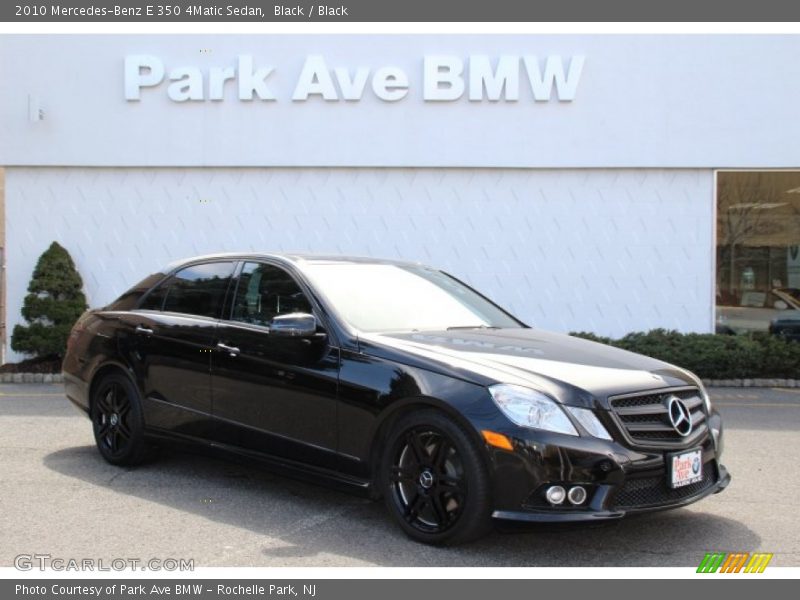 Black / Black 2010 Mercedes-Benz E 350 4Matic Sedan