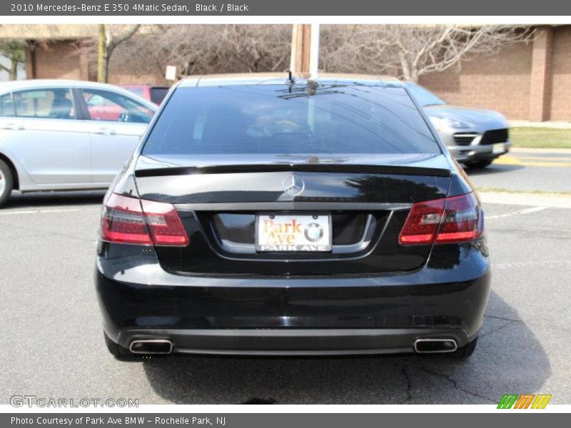 Black / Black 2010 Mercedes-Benz E 350 4Matic Sedan