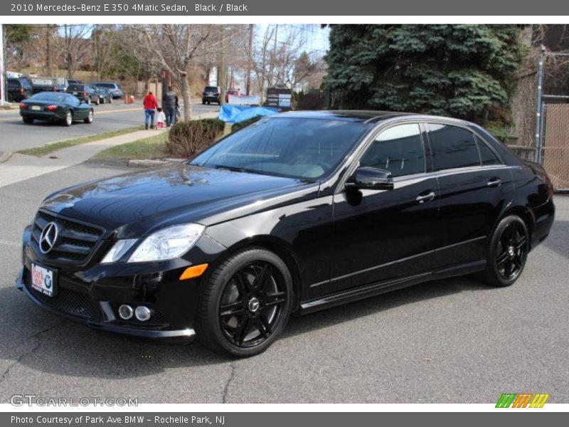 Black / Black 2010 Mercedes-Benz E 350 4Matic Sedan