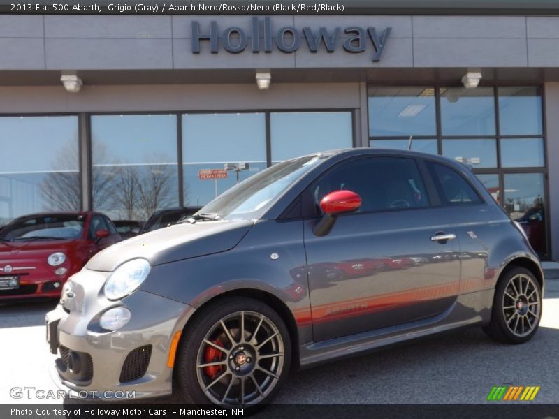 Grigio (Gray) / Abarth Nero/Rosso/Nero (Black/Red/Black) 2013 Fiat 500 Abarth