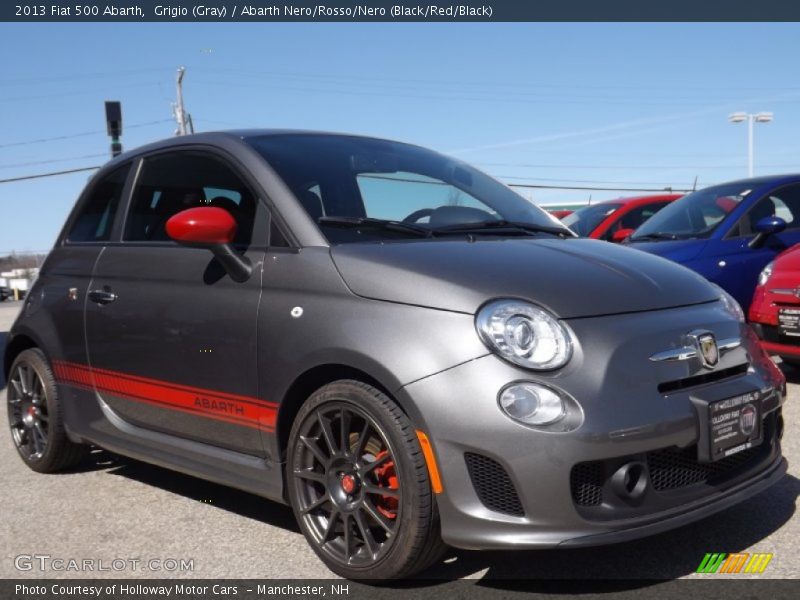 Grigio (Gray) / Abarth Nero/Rosso/Nero (Black/Red/Black) 2013 Fiat 500 Abarth