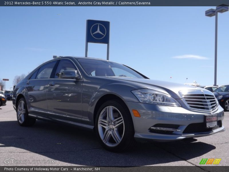Andorite Gray Metallic / Cashmere/Savanna 2012 Mercedes-Benz S 550 4Matic Sedan