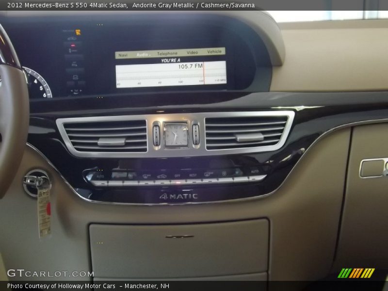 Andorite Gray Metallic / Cashmere/Savanna 2012 Mercedes-Benz S 550 4Matic Sedan