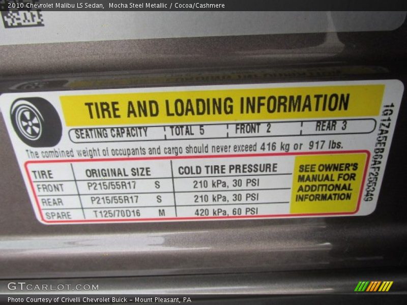 Mocha Steel Metallic / Cocoa/Cashmere 2010 Chevrolet Malibu LS Sedan