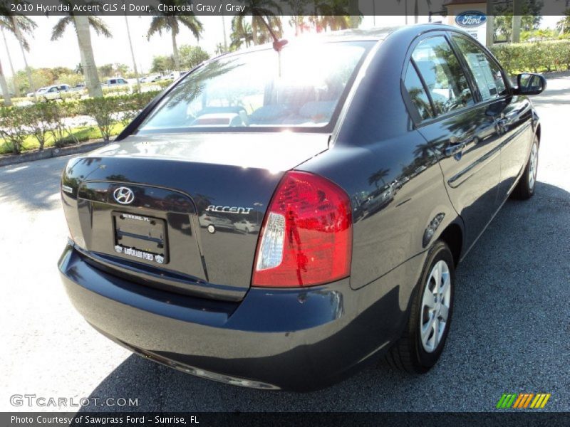 Charcoal Gray / Gray 2010 Hyundai Accent GLS 4 Door