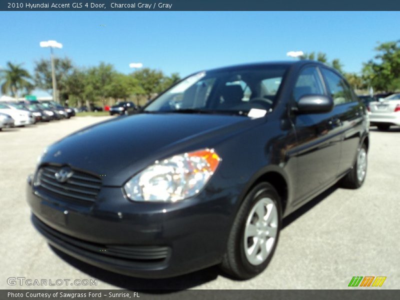 Charcoal Gray / Gray 2010 Hyundai Accent GLS 4 Door