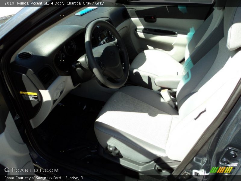 Charcoal Gray / Gray 2010 Hyundai Accent GLS 4 Door