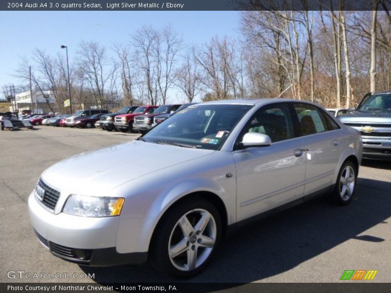 Light Silver Metallic / Ebony 2004 Audi A4 3.0 quattro Sedan